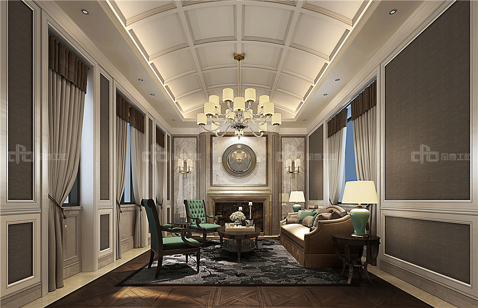 美式全屋整木定制風(fēng)格，臥室效果圖大全(圖6)