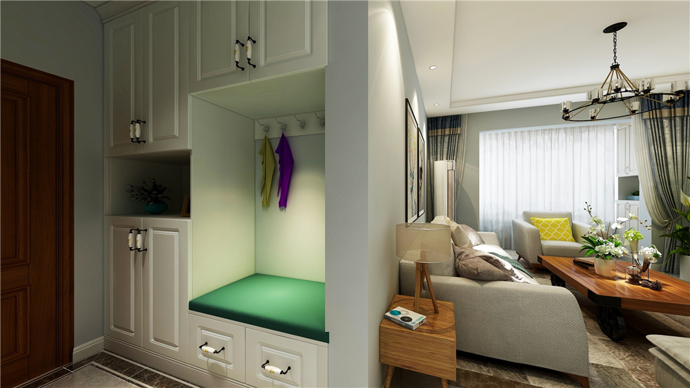 家里沒有玄關(guān)怎么設(shè)計(jì)鞋柜？(圖1)