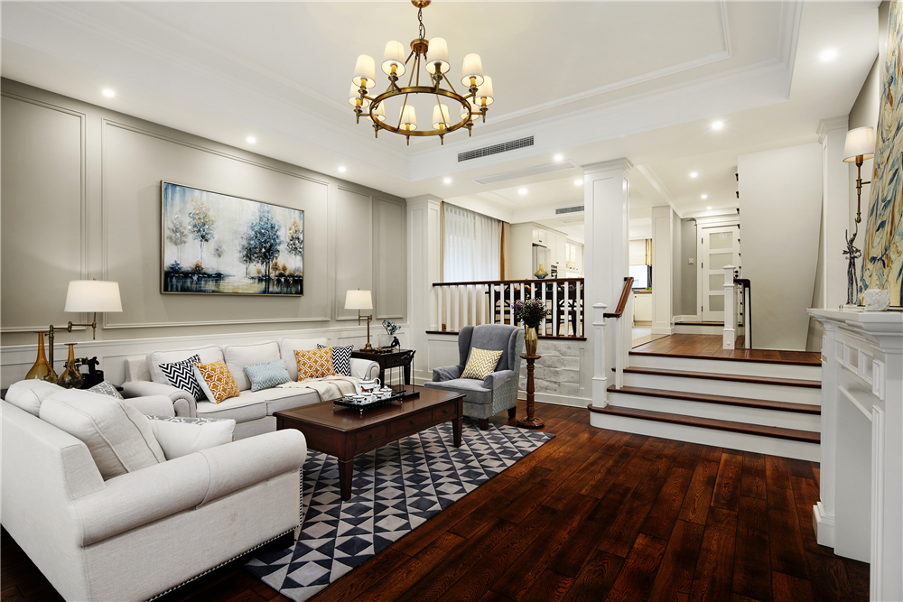 客廳沙發(fā)除了配茶幾，還能搭配什么？(圖1)