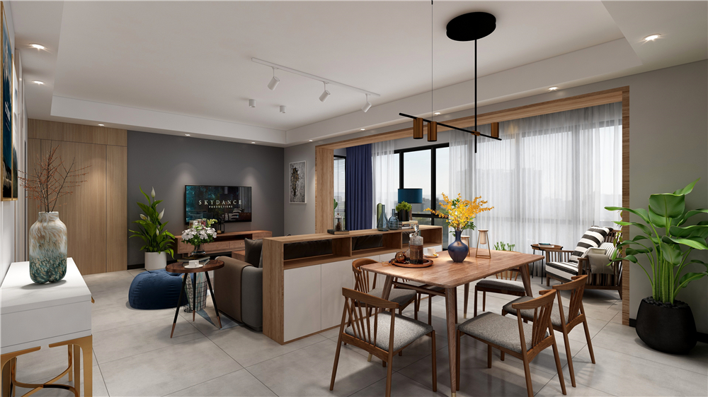全屋定制怎么設(shè)計(jì)客餐廳的隔斷？(圖4)