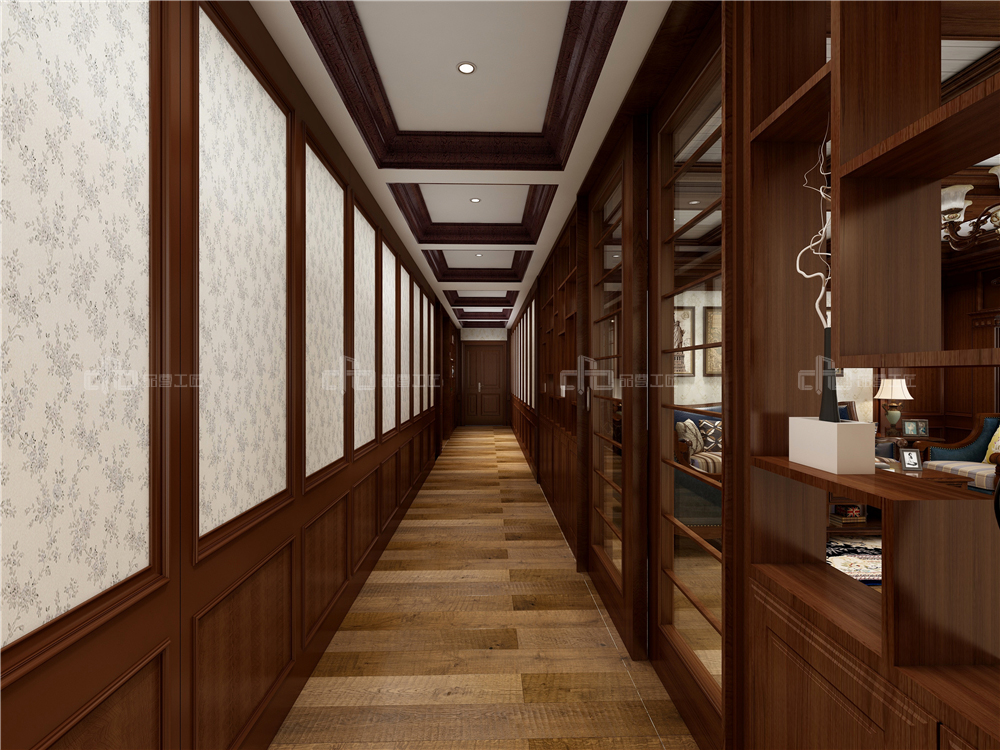 過(guò)道護(hù)墻板是做半墻好還是到頂好？(圖2)