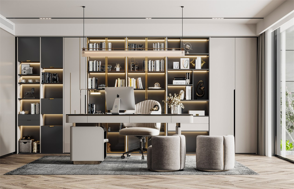 書房定制書柜設計要注意什么？(圖1)