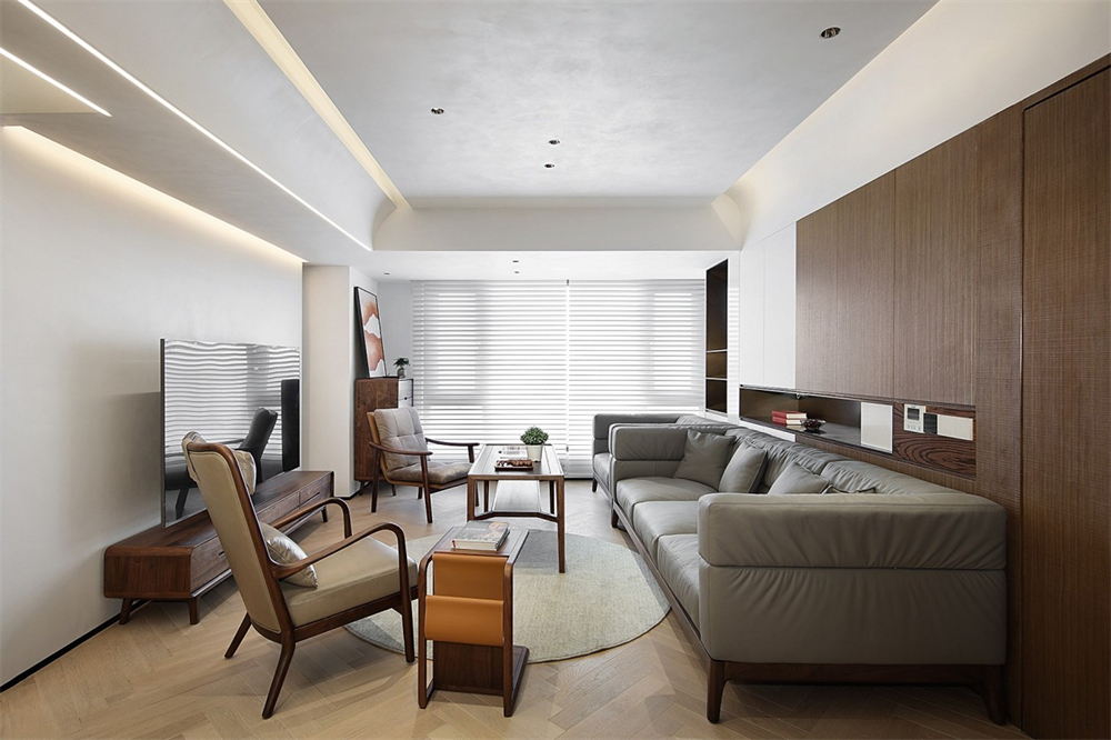 200㎡大平層整木定制，現(xiàn)代極簡風(fēng)格(圖5)