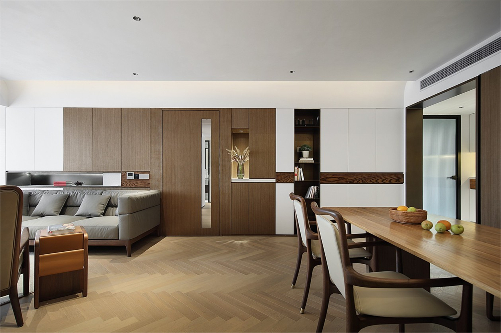 200㎡大平層整木定制，現(xiàn)代極簡風(fēng)格(圖7)