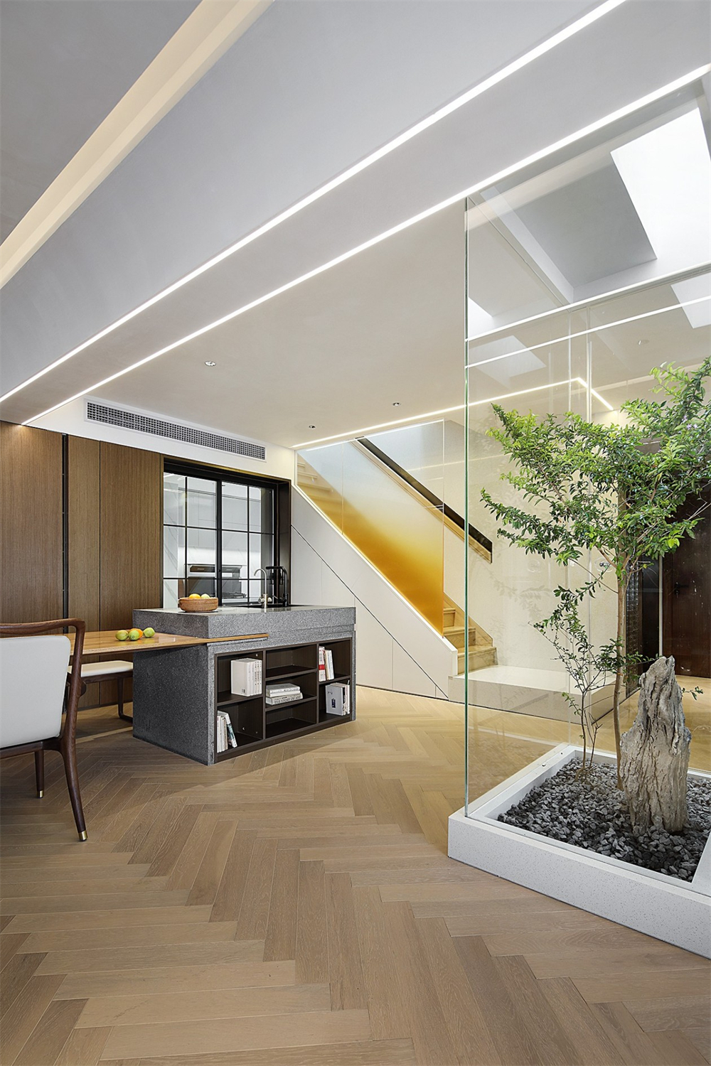 200㎡大平層整木定制，現(xiàn)代極簡風(fēng)格(圖11)