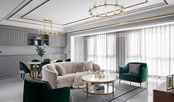 152㎡整木定制家居，歐式輕奢風(fēng)格案例