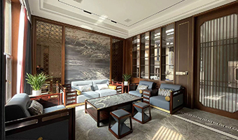 500㎡整木定制別墅，實拍新中式風(fēng)格裝修