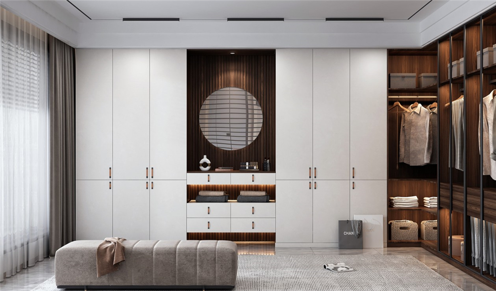 主臥衣柜設(shè)計(jì)什么款式柜門(mén)好？(圖1)